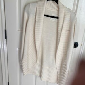 Women's Cream Open-Front Sweater